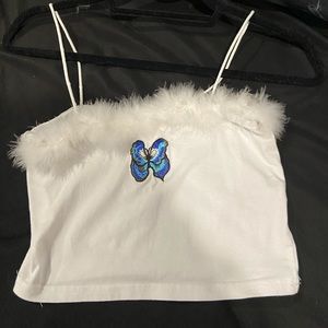 Butterfly Fuzzy Tank Top